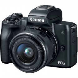 Cámara digital sin espejo Canon EOS M50 con lente de 15-45 mm (negro)