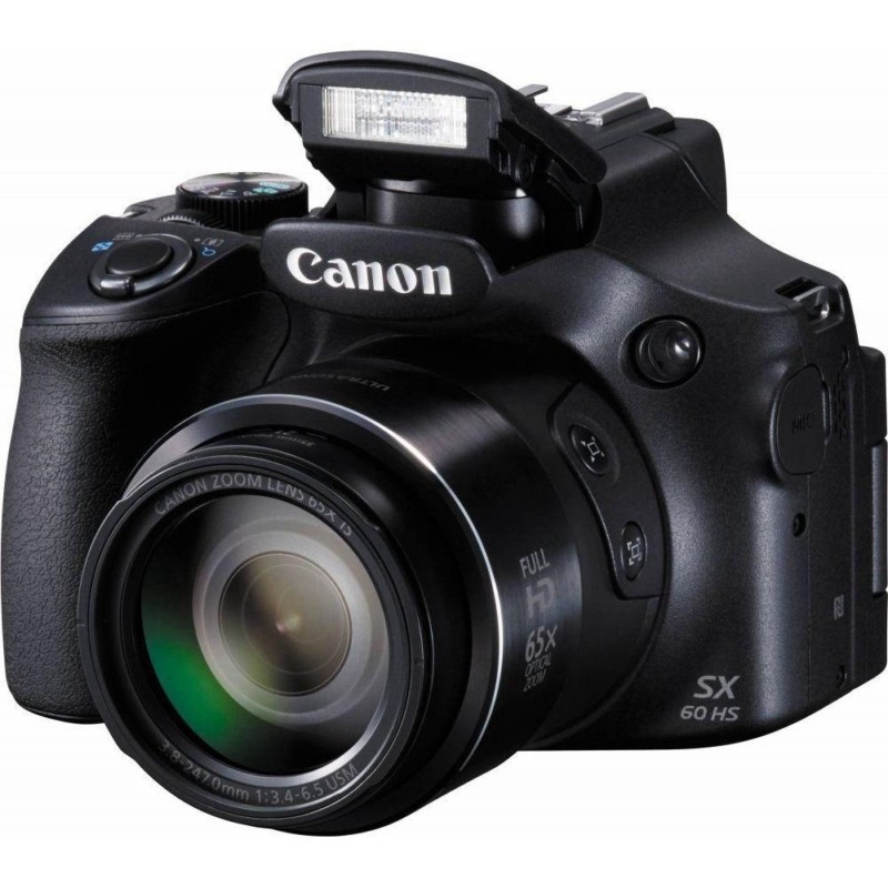 Cámara digita Canon PowerShot SX60 de 16,1 MP, lente de zoom óptico de 65 aumentos-Wi-fi ,