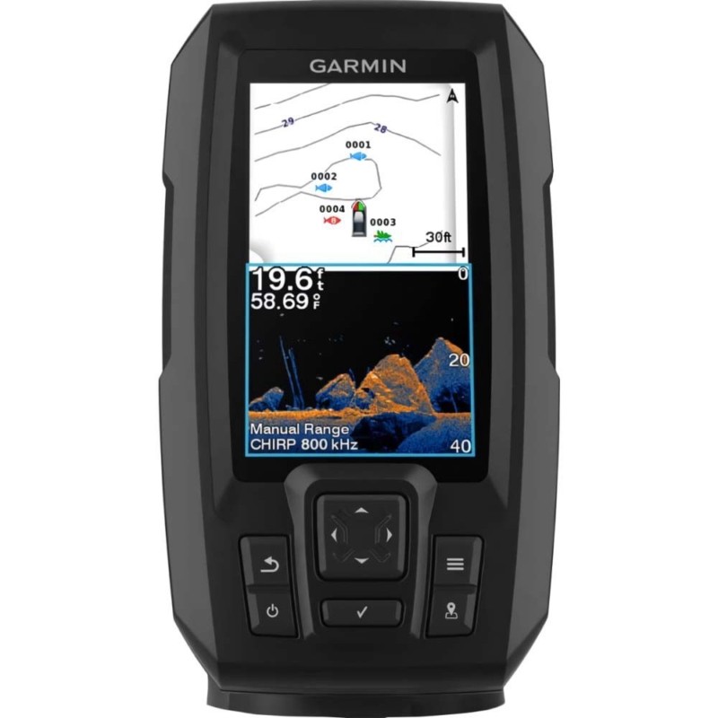 GPS Garmin Striker Vivid 4CV + Transductor GT20 - Negro (010-02550-01)