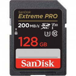 Memoria SD SanDisk Extreme Pro 200-90 MB/s C10 U3 V30 128 GB (SDSDXXD-128G-GN4IN)