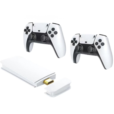 Consola Blulory M15 Pro Game Stick 4K Con 2 Controles - Blanco