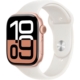 Apple Watch S10 caja de aluminio en rose y correa banda deportivo en color light blush 42