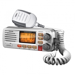 RADIO Equipo fijo  VHF Uniden UM380 con señal Distress Blanco